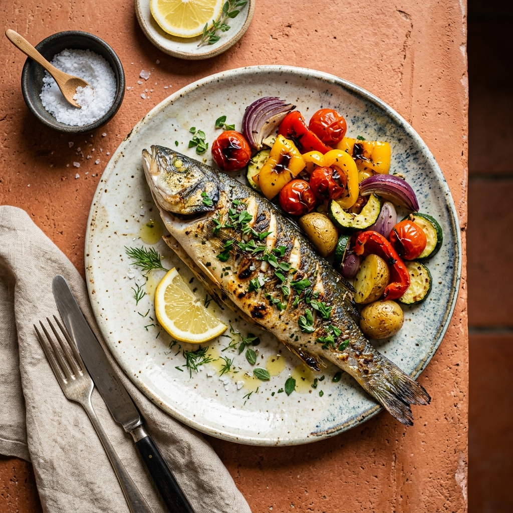 Grilled Mediterranean Sea Bass